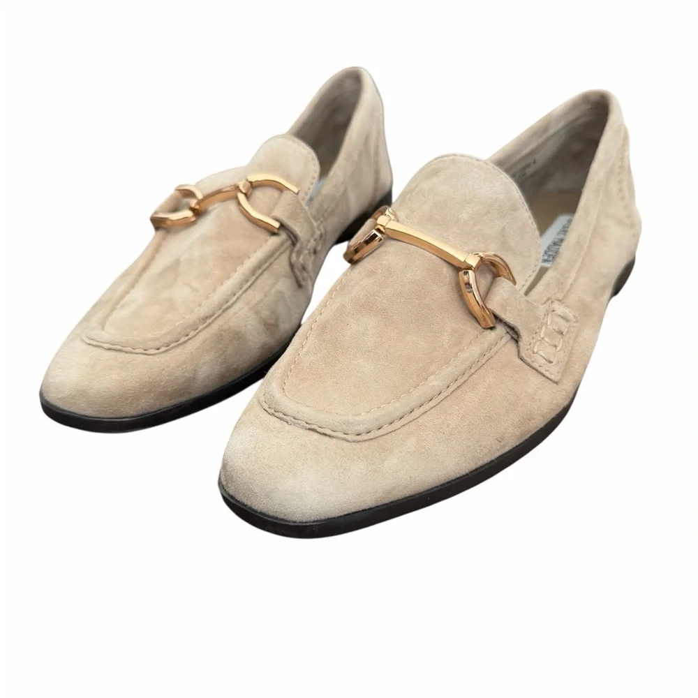 Steve Madden‎ Tan Loafers with Gold Accent